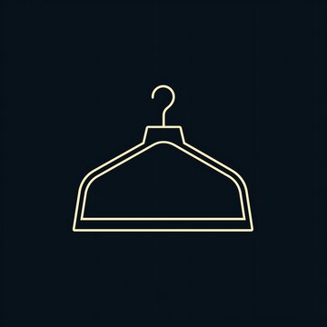 recommend clip art: Minimalist Clothing Hanger Icon - Stylish Wardrobe Accessory for Modern Apparel & Home Organization