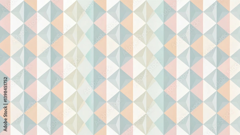 Poster abstract pastel triangular geometric seamless pattern design for textile, wallpaper, and background 