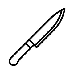 Kitchen Knife with Sharp Blade Icon Design
