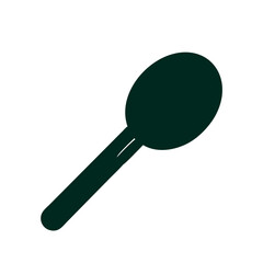 Rounded Spoon with Short Handle Icon Design