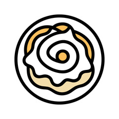 Swirled Pastry with Center Filling Icon Design