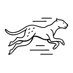 Fototapeta premium Cheetah in Motion Vector for Wildlife Art and Design Projects