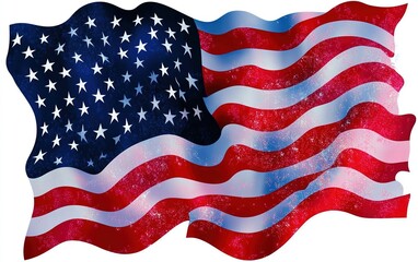 USA American flag waving