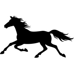 Obraz premium Galloping Horse Silhouette Vector Design for Art and Decoration