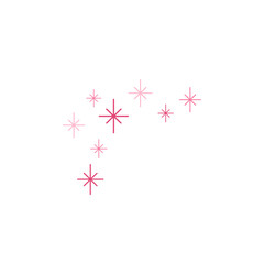 Pink stars icon. Sparkle star icon. Falling stars . Vector illustration