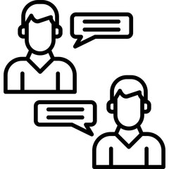 Discussion Group Icon Vector Element