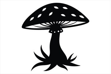 Adaptogen Mushroom Silhouette