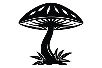 Adaptogen Mushroom Silhouette