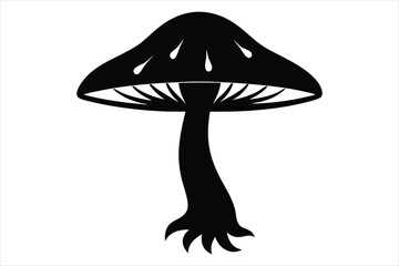 Adaptogen Mushroom Silhouette