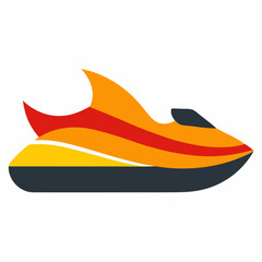 Jet Ski Water Sport Vector Illustration Dynamic Design for Summer and Adventure Projects