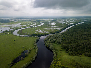 meadows of the river Desna in summer © Arsenii