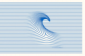abstract blue background with waves