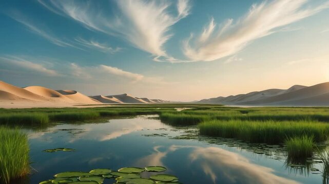 Wetland Reserve is a protected area characterized by unique natural landscapes featuring diverse ecosystems like salt flats and lagoons.