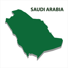 3D Saudi Arabia Map High Resolution Isometric Country Illustration for Geographic and Travel Design