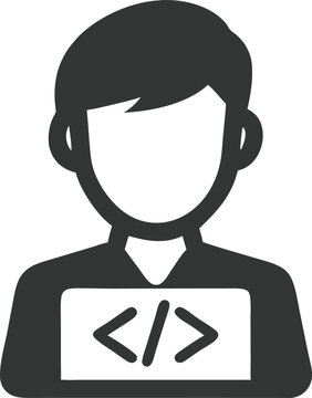 Silhouette Person Holding Sign with Code on Transparent Background