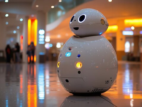 Futuristic robot assistant