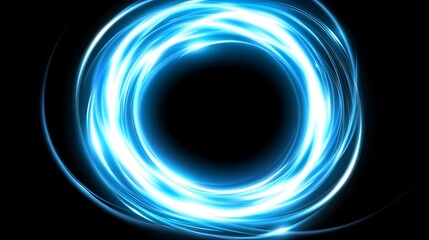 Abstract Blue Light Circle Design