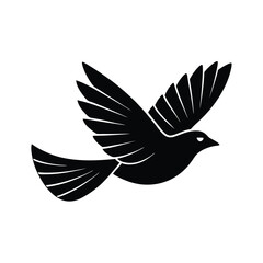 bird flight vector art silhouette