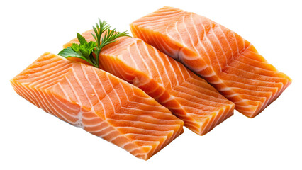 raw salmon isolated with transparent background	