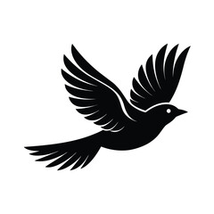bird flight vector art silhouette