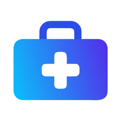 Obraz premium First Aid Kit Icon in Blue Gradient Style 