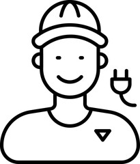 Electrician icon stock vector illustration