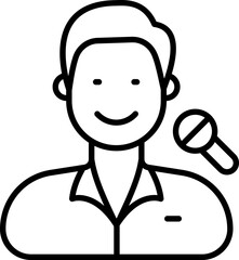 Reporter icon stock vector illustration