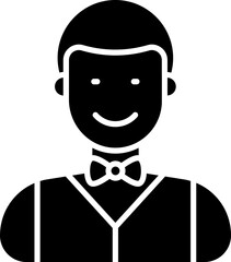 Waiter icon stock vector illustration