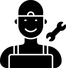 Repairman icon stock vector illustration