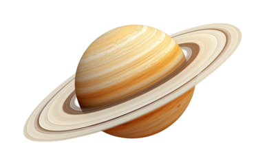 Saturn's rings explored outer space astronomy universe isolated on transparent background, png