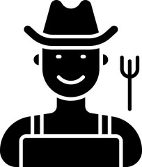 Farmer icon stock vector illustration