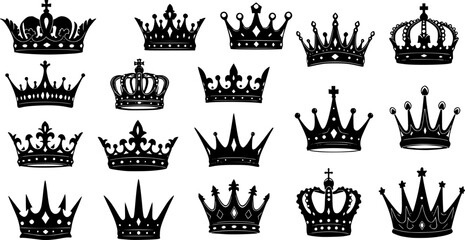 Obraz premium Crown collection - vector illustration