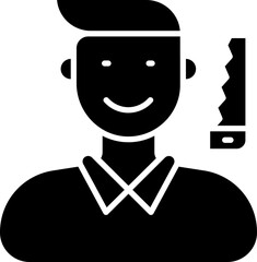 Carpenter icon stock vector illustration