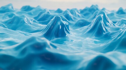 Obraz premium Abstract Blue Mountains Landscape (1)