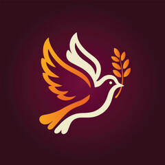 Fototapeta premium Pentecost Peace Dove Vector Free Download