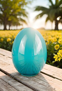 Stone, glass or ceramic eggs that have been decorated with varying materials. Faberge Eggs that have been decorated.