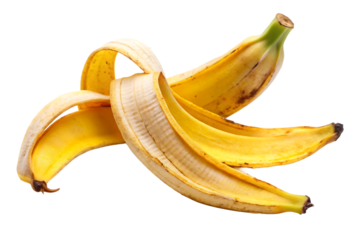  banana peel isolated on white background PNG. GENERATIVE AI