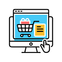 e commerce icon, e commerce vector illustration-simple illustration of e commerce, perfect for e commerce logos and icons