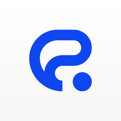 Abstract letter R monogram logo design template