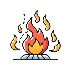 flame icon, flame vector illustration-simple illustration of flame, perfect for flame logos and icons
