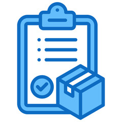Product Checking Icon Commerce Blue Fill Design Vector Concept