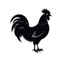 rooster silhouette art 