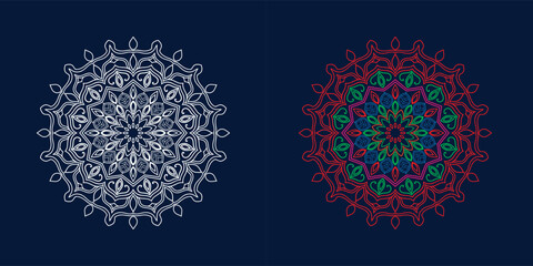 Unique Creative ornament flower mandaladesign vector design, A design element for a creative mandala idea.