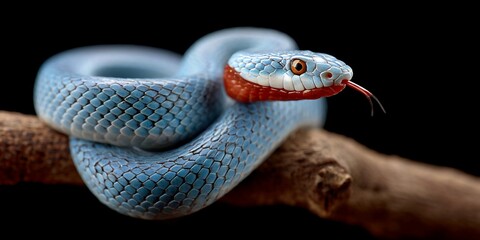 Fototapeta premium Azure serpent on branch