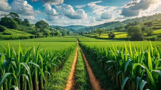 Vibrant Ginger Farms in the Countryside