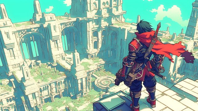 Fototapeta Ruins, Warrior, High View