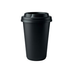 mockup coffe cup black color isolated
