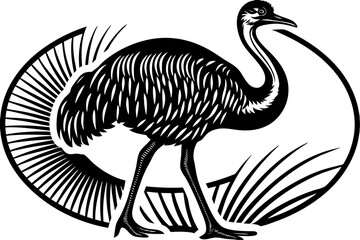 Elegant and minimalist line art bird vector illustration featuring graceful outlines and modern simplicity. Ideal for use in branding, nature-themed designs, tattoos, posters, greeting cards, and digi