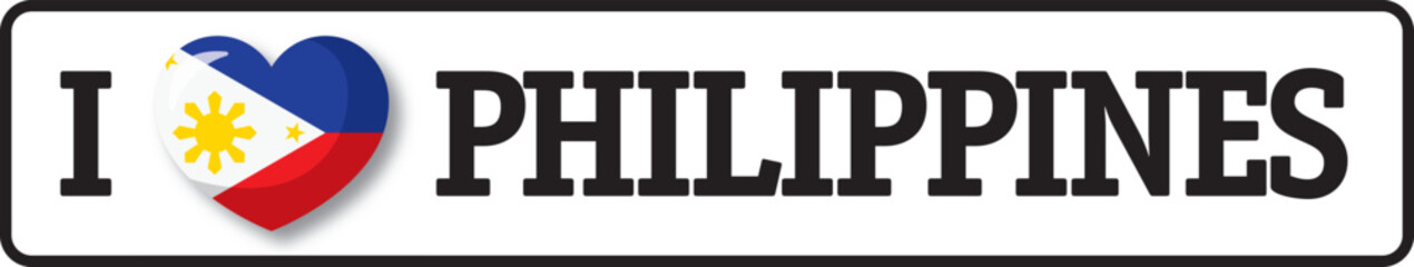 I love philippines bumper sticker showing national pride
