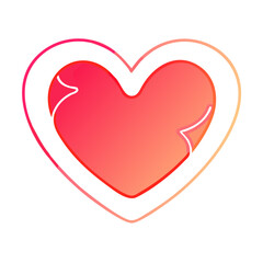 heart shape icon, heart shape vector illustration-simple illustration of heart shape, perfect for heart shape logos and icons